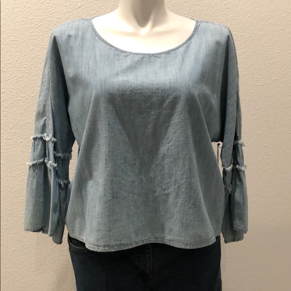 Vince Camuto 100% Cotton Top Blue NWT sz XL